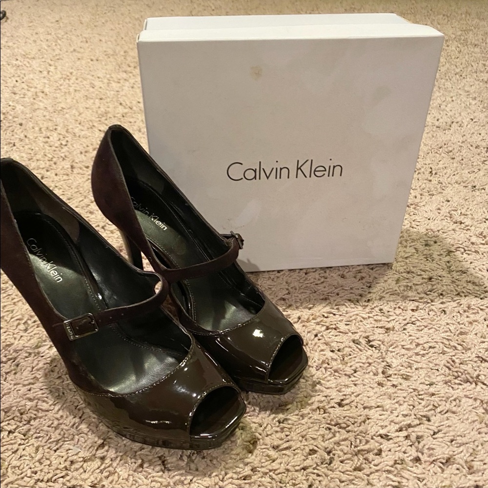 Chocolate Patent Heels